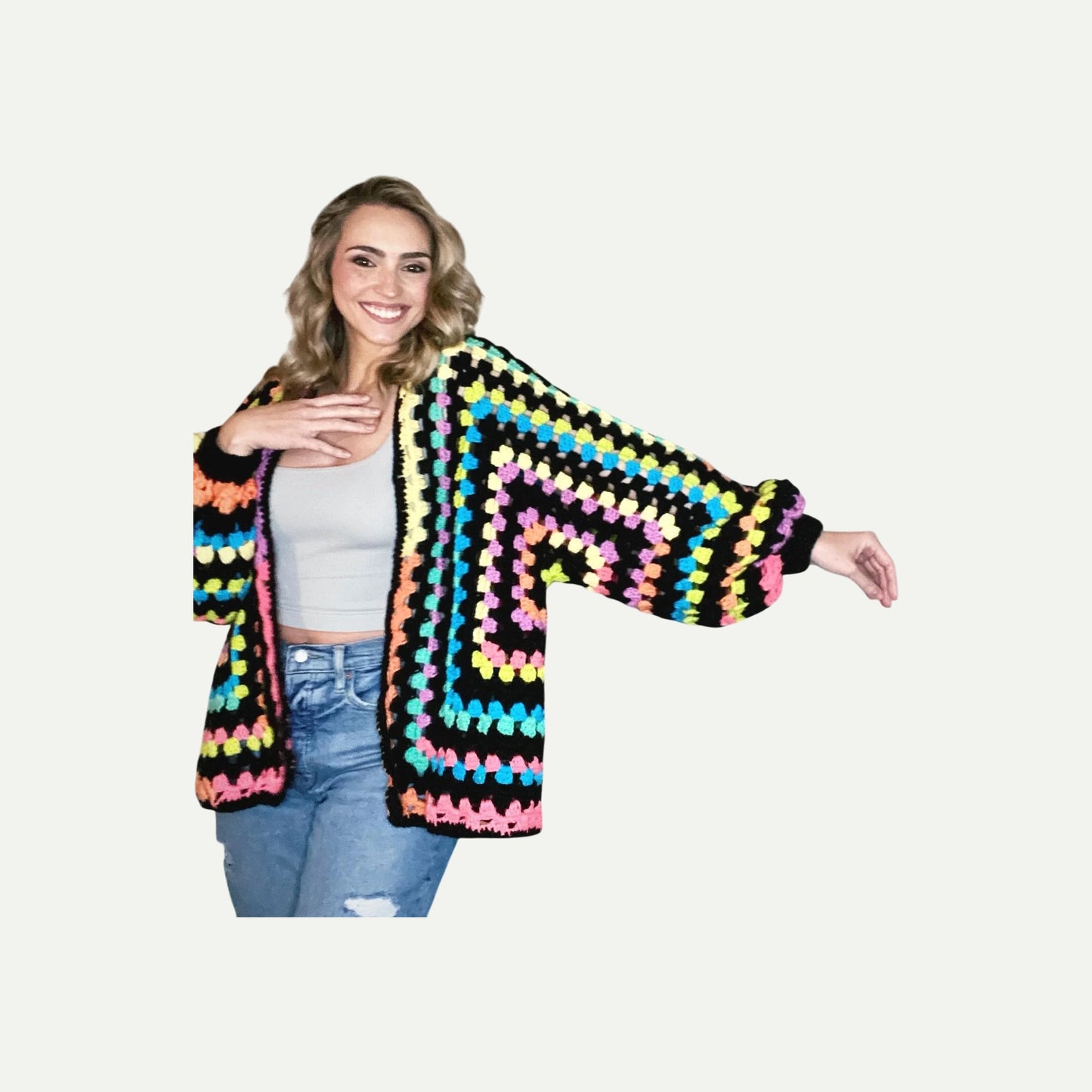 Granny Square Crochet Cardigan