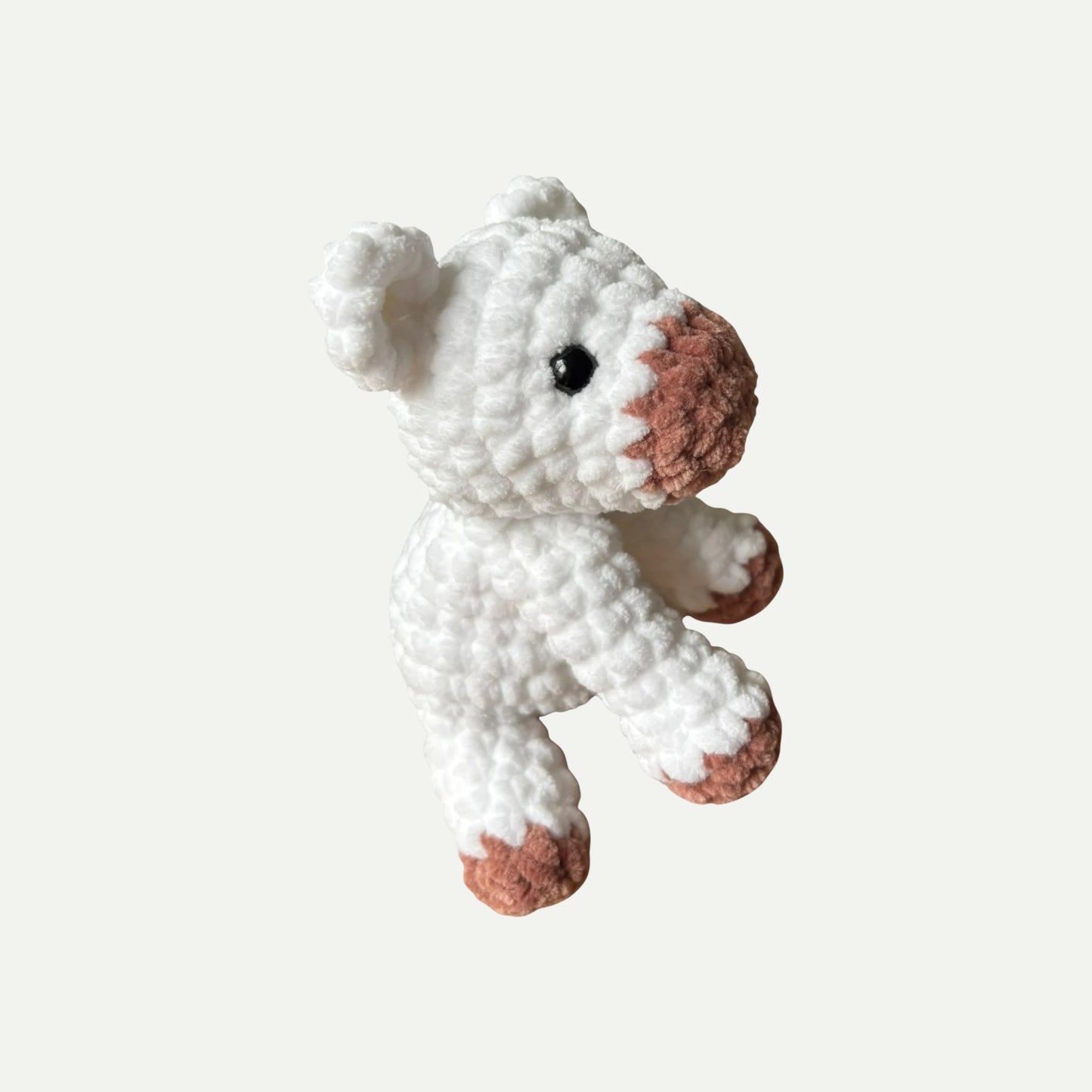 White Cow Handmade Crochet Plush