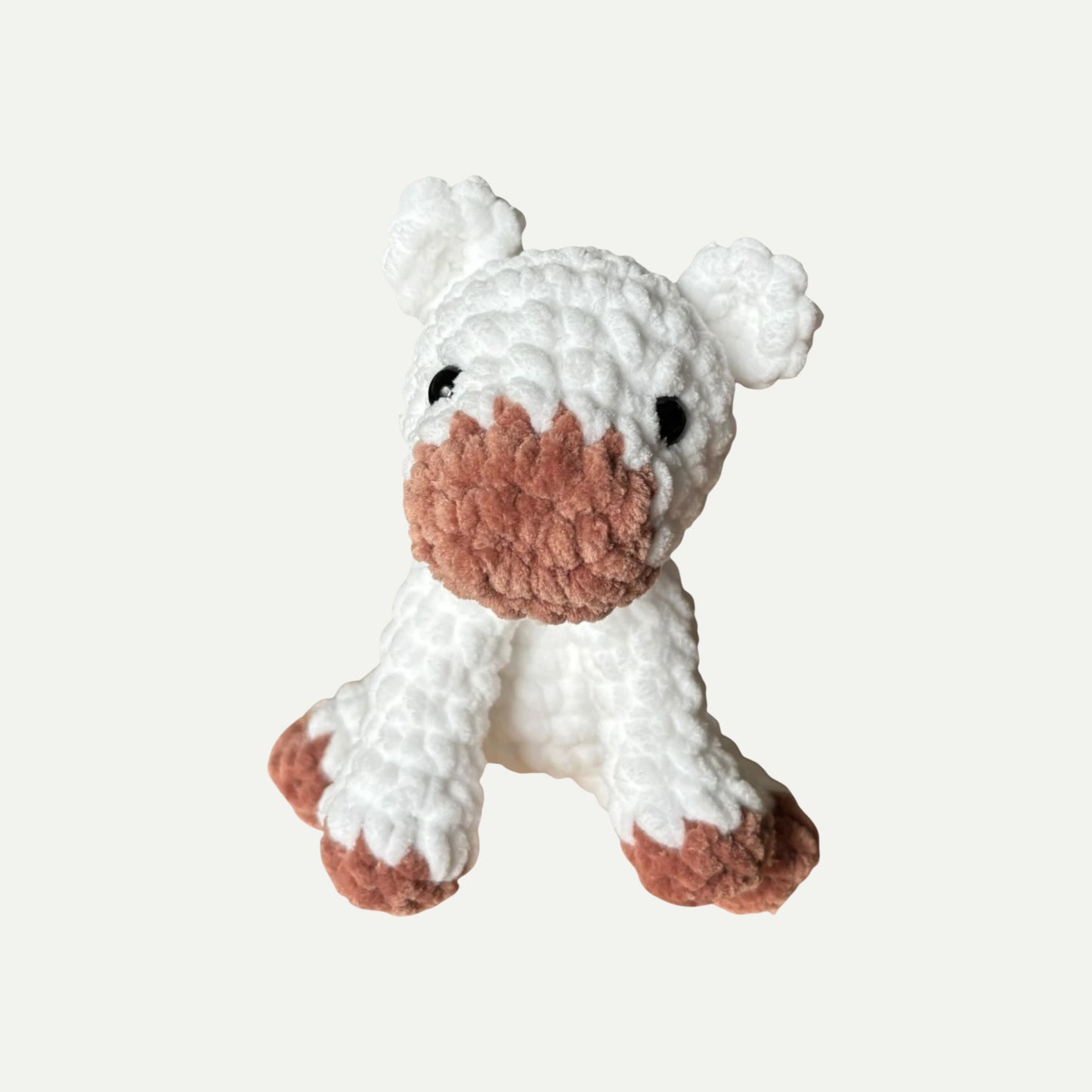 White Cow Handmade Crochet Plush